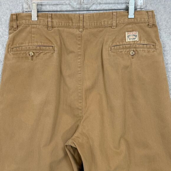 Vtg Polo Ralph Lauren Andrew Chino Pants Size 36x30 Pleated Preppy Old Money - Picture 10 of 16